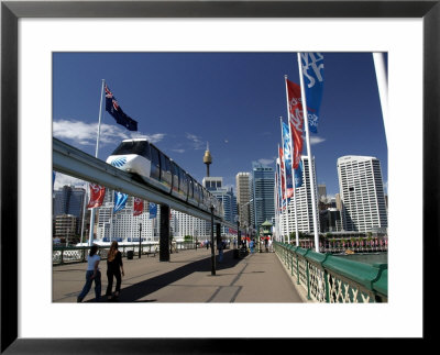 Monorail On Pyrmont Bridge, Darling Harbor, Sydney, Australia by David Wall Pricing Limited Edition Print image