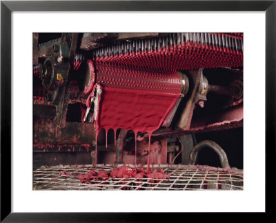 Wooden Matchsticks Are Dipped Simultaneously Into A Conveyor-Belt Tray by Joseph H. Bailey Pricing Limited Edition Print image