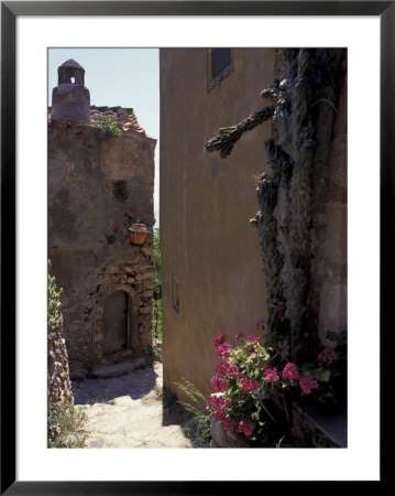 Narrow Cobblestone Pathway, Monemvasia, Greece by Connie Ricca Pricing Limited Edition Print image