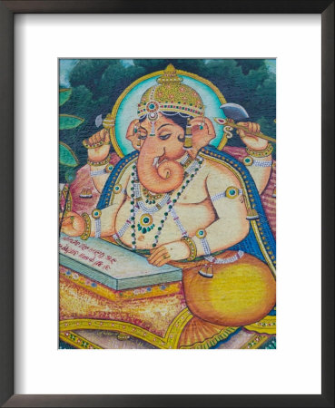 Ganesh Mural In The City Palace, Rajasthan, India by Walter Bibikow Pricing Limited Edition Print image