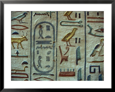 Hieroglyphic Symbols At The Tomb Of Amon-Her-Khopechef, Egypt by Stuart Westmoreland Pricing Limited Edition Print image
