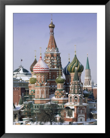 St. Basil's Christian Cathedral In Winter Snow, Moscow, Russia by Gavin Hellier Pricing Limited Edition Print image