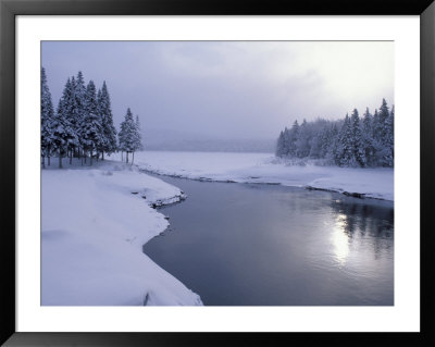 Snow On The Shores Of Second Connecticut Lake, Northern Forest, New Hampshire, Usa by Jerry & Marcy Monkman Pricing Limited Edition Print image