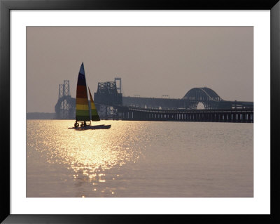 Sunset Over Chesapeake Bay Bridge by Stephen St. John Pricing Limited Edition Print image