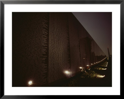 Small Lights Illuminate The Path At The Vietnam Veterans Memorial by Karen Kasmauski Pricing Limited Edition Print image