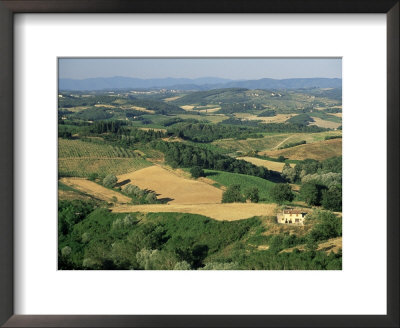 View Across Agricultural Landscape, San Gimignano, Tuscany, Italy by Ruth Tomlinson Pricing Limited Edition Print image