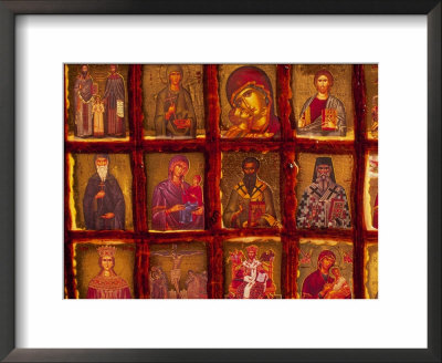 Orthodox Church With Portraits Of Religious Figures, Athens, Greece by Walter Bibikow Pricing Limited Edition Print image