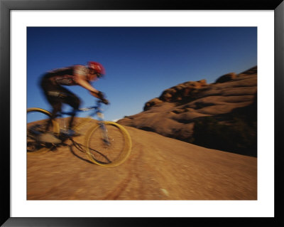 Slickrock Mountain Biking, Moab, Utah by Mark Cosslett Pricing Limited Edition Print image