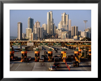 Freeway Toll Gates And Paitilla Skyline, Panama City, Panama by Alfredo Maiquez Pricing Limited Edition Print image