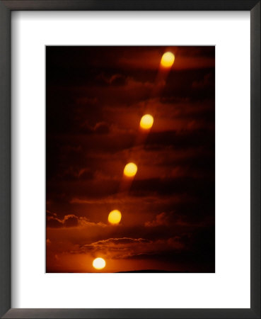 Time-Elapsed View Of The Sun Setting by Richard Nowitz Pricing Limited Edition Print image