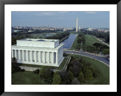 Aerial View Of Lincoln Memorial, Reflecting Pool, Washington Monument, Washington, D.C. by Kenneth Garrett Pricing Limited Edition Print image