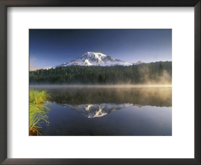 Mt. Rainier Reflecting In Lake, Mt. Rainier National Park, Washington, Usa by Gavriel Jecan Pricing Limited Edition Print image