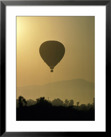 Hot Air Balloon Over Napa Valley At Sunrise, Oregon, Usa by Janis Miglavs Pricing Limited Edition Print image