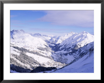 Snow-Covered Valley And Ski Resort Town Of Lech, Austrian Alps, Lech, Arlberg, Austria by Richard Nebesky Pricing Limited Edition Print image