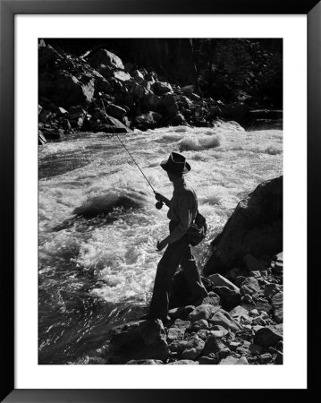 Country Dr. Ernest Ceriani Casting Into Colorado River To Catch A Few Trout by W. Eugene Smith Pricing Limited Edition Print image