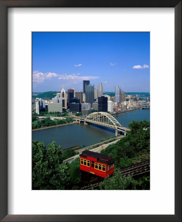 Duquesne Incline Cable Car And Ohio River, Pittsburgh, Pennsylvania, Usa by Steve Vidler Pricing Limited Edition Print image