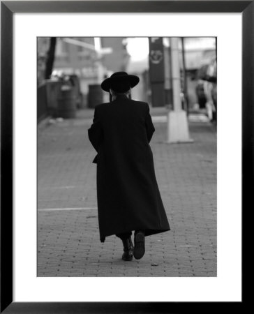 Lower East Side, A Chasid Walking, New York City by Keith Levit Pricing Limited Edition Print image