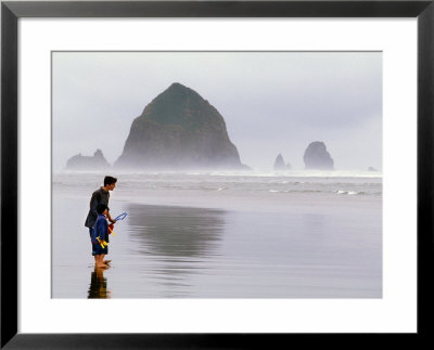 Cannon Beach And Haystack Rock, Oregon Coast, Usa by Janis Miglavs Pricing Limited Edition Print image