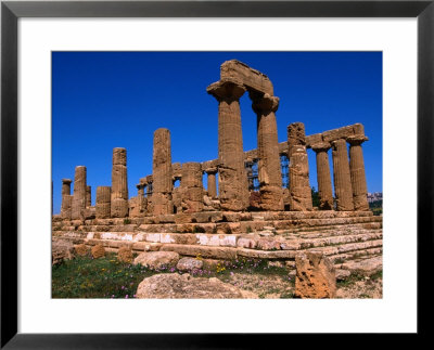Ruins Of Temple Of Juno, Valley Of Temples, Ancient City Of Akragas, Agrigento, Sicily, Italy by Stephen Saks Pricing Limited Edition Print image