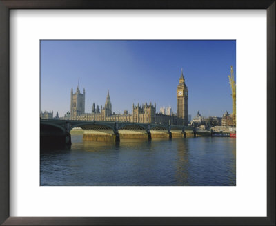 The River Thames, Westminster Bridge And The Houses Of Parliament, London, England, Uk by Roy Rainford Pricing Limited Edition Print image