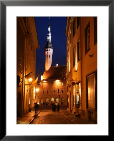 Town Hall In Distance, On Raekoja Plats, Tallinn, Estonia by Jonathan Smith Pricing Limited Edition Print image