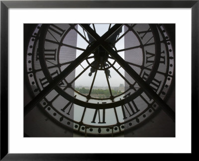 View Across Seine River From Transparent Face Of Clock In The Musee D'orsay, Paris, France by Jim Zuckerman Pricing Limited Edition Print image