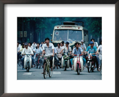 Bicycles, Buses And Motorscooters, Ho Chi Minh City, Vietnam by Oliver Strewe Pricing Limited Edition Print image