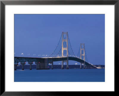 Mackinac Bridge, Straits Of Mackinac Between Lakes Michigan And Huron, Michigan, Usa by Walter Bibikow Pricing Limited Edition Print image