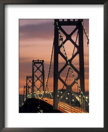 Golden Gate Bridge Lit Up At Night by Fogstock Llc Pricing Limited Edition Print image