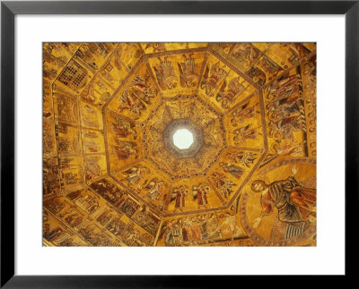 Detail Of Dome Ceiling Dedicated To St. John The Baptist, Piazza Duomo, Florence, Tuscany, Italy by Jon Davison Pricing Limited Edition Print image