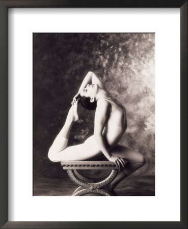 Ballerina Stretching Over Table by John Glembin Pricing Limited Edition Print image