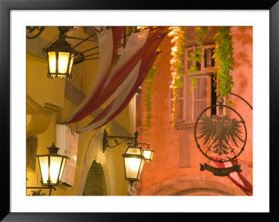 Griechengasse Cafe At Night, Vienna, Austria by Walter Bibikow Pricing Limited Edition Print image