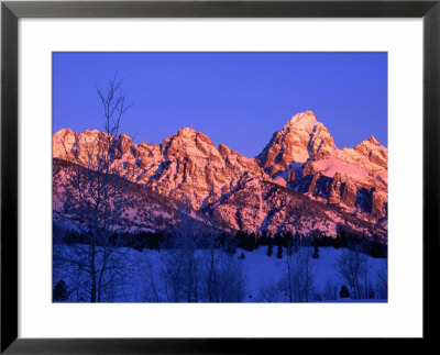 Grand Teton National Park In Winter Time, Grand Teton National Park, Wyoming, Usa by Carol Polich Pricing Limited Edition Print image