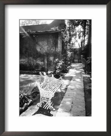 Bench At The Museo Leon Trotsky, Coyoacan, Mexico by Walter Bibikow Pricing Limited Edition Print image