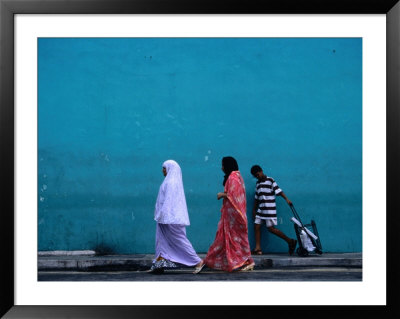 Indian Family On Clive Street In Little India, Singapore by Mark Daffey Pricing Limited Edition Print image