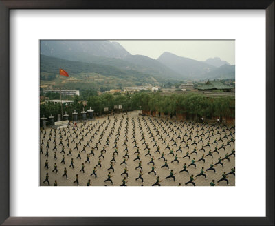 Children Practice Kung Fu In A Courtyard At The Ta Gou Academy by Eightfish Pricing Limited Edition Print image
