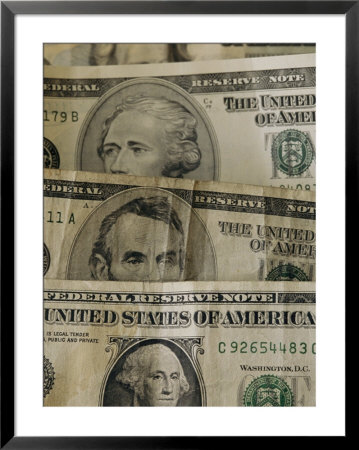 A Close View Of Denominations Of American Paper Money by Joel Sartore Pricing Limited Edition Print image