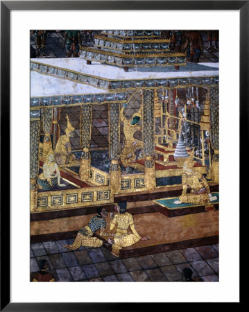 Detail Of Mural In The Grand Palace, Bangkok, Thailand by Ryan Fox Pricing Limited Edition Print image