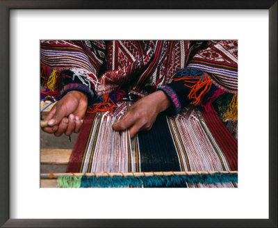 Traditionally Dressed Weaver Working, Pisac, Cuzco, Peru by Grant Dixon Pricing Limited Edition Print image