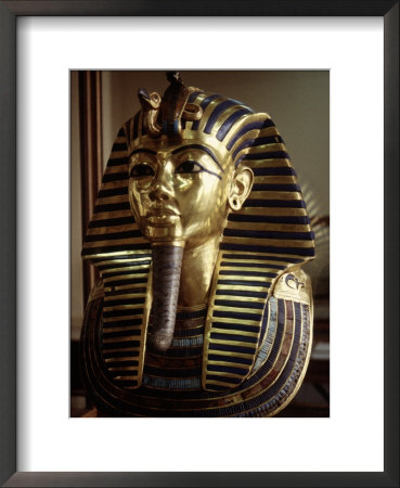 Death Mask Of Tutankhamen At Museum, Cairo, Egypt by Rick Strange Pricing Limited Edition Print image