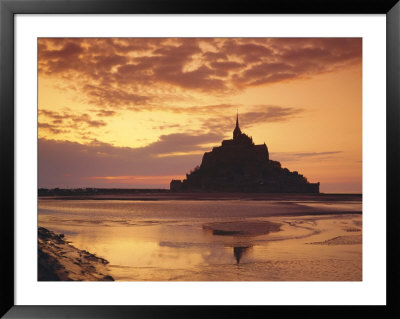 Mont Saint-Michel (Mont St. Michel) At Sunset, La Manche Region, Normandy, France, Europe by Roy Rainford Pricing Limited Edition Print image