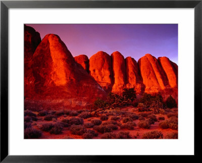 Sunset Lights Sandstone Formations Near Skyline Arch, Arches National Park, Utah, Usa by Gareth Mccormack Pricing Limited Edition Print image