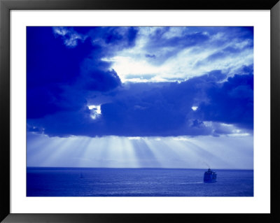 Cruise Ship Off Of Philipsburg, Sint Maarten by Walter Bibikow Pricing Limited Edition Print image