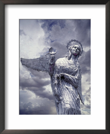 Virgin Of Quito Statue On Panecillo Hill Overlooking Quito, Ecuador by Jim Zuckerman Pricing Limited Edition Print image