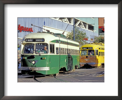Electric Trolleys, Fisherman's Wharf, San Francisco, California, Usa by William Sutton Pricing Limited Edition Print image