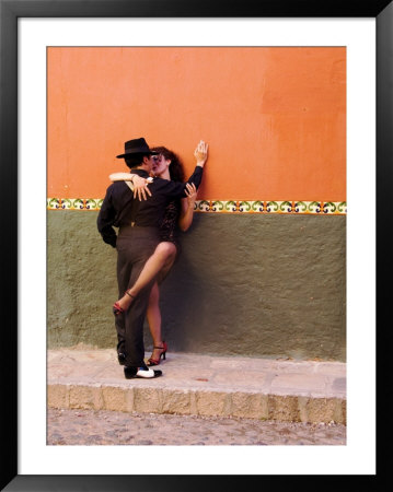 Tango Dancers In Streets Of San Miguel De Allende, Mexico by Nancy Rotenberg Pricing Limited Edition Print image