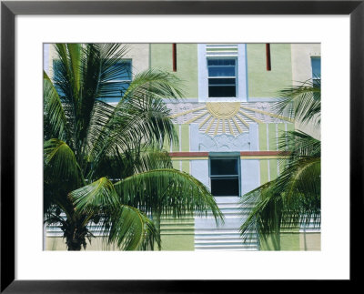 Art Deco Building Detail, South Beach, Miami Beach, Florida, Usa by Sylvain Grandadam Pricing Limited Edition Print image