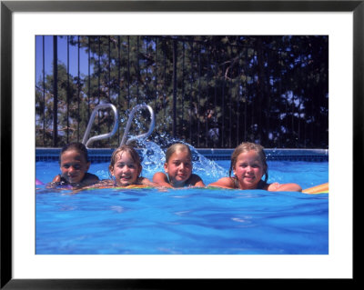 Girls On Float In Pool by Mark Gibson Pricing Limited Edition Print image