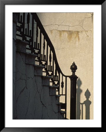 Wrought Iron Railing On Steps, Savannah, Georgia, Usa by Julie Eggers Pricing Limited Edition Print image