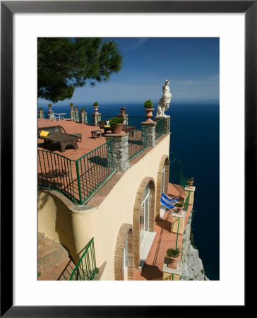 Ceasar Statue Above The Bay Of Naples, Ceasar Augustus Hotel, Anacapri, Capri, Campania, Italy by Walter Bibikow Pricing Limited Edition Print image